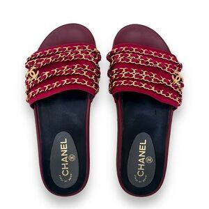 Chanel Tropiconic Chain Slides 🩷